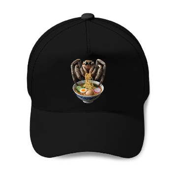 Discover Spider Eating Ramen Realistic Baseball Caps