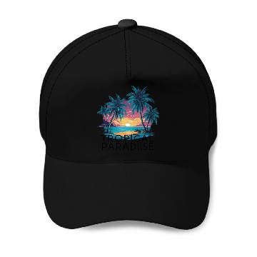 Discover TROPICAL PARADISE Baseball Caps