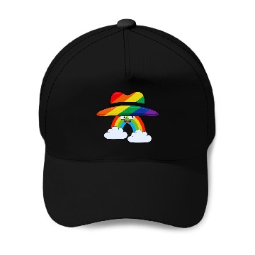 Discover colorful Rainbow with Hat Baseball Caps