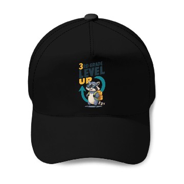 Discover 3RD Grade Level Up Back To School Design Baseball Caps