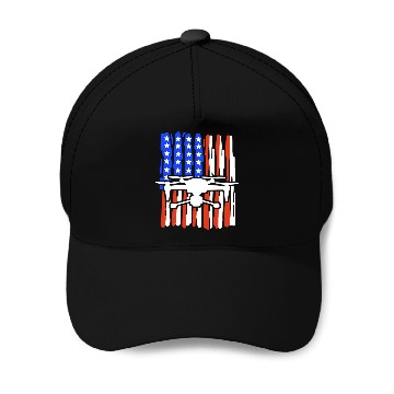 Discover Drone American Flag Quadcopter Baseball Caps