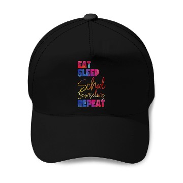 Discover School Counselor Watercolor Eat Baseball Caps