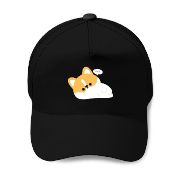 Discover Tired Corgi Baseball Caps