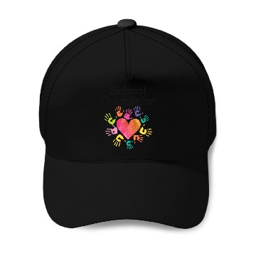 Discover School Counselor Heart Baseball Caps