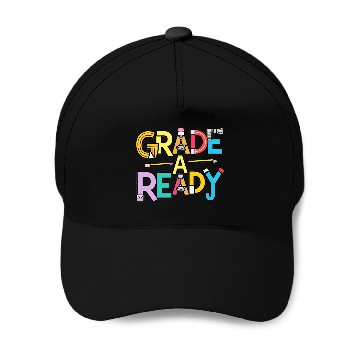 Discover Grade A Ready, Back to school art Baseball Caps