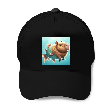 Discover The capybara-fish Baseball Caps