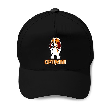 Discover optimistic beagle Baseball Caps