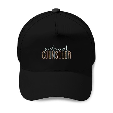 Discover School Counselor Leopard Cheetah Baseball Caps