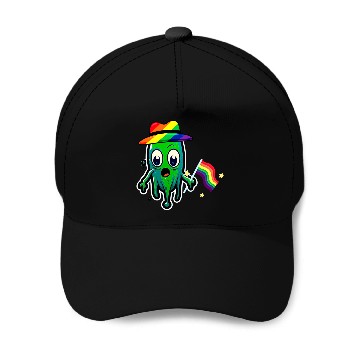 Discover Rainbow Lgbtq Weird Creature Baseball Caps