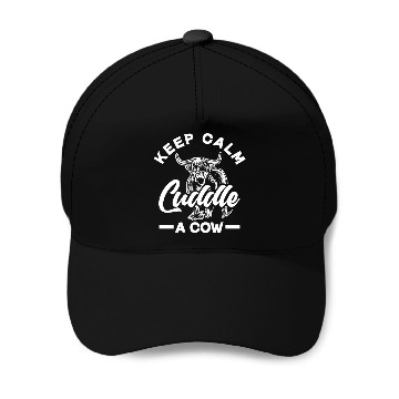 Discover Keep Calm Cuddle A Highland Cow Baseball Caps