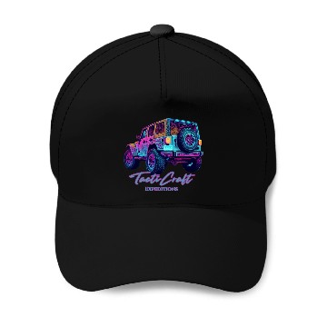 Discover Jeep rear view topographical Baseball Caps