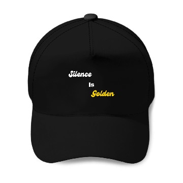 Discover Silence Is Golden White Baseball Caps