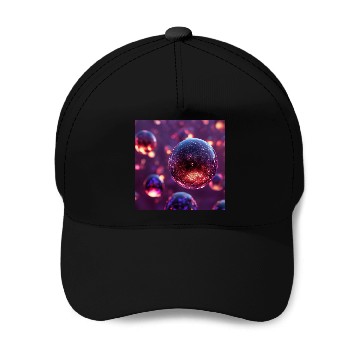 Discover Purple Orbs Baseball Caps