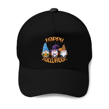 Discover Happy Halloween Gnomes Baseball Caps