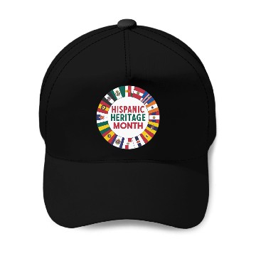 Discover Hispanic Heritage Circle Unity of Flags Baseball Caps