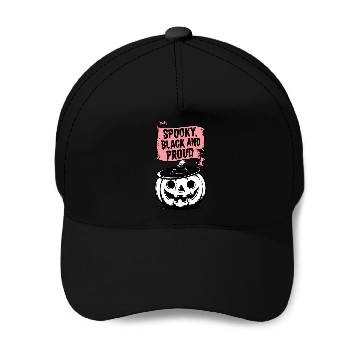 Discover Spooky Black and Proud Baseball Caps