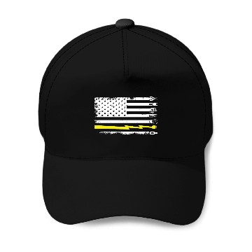 Discover Electrician Electrical Engineer Lineman US Flag Baseball Caps