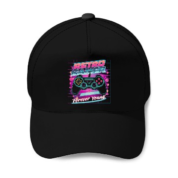 Discover Retro Gamer Forever Young 01 Baseball Caps