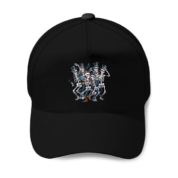 Discover Let's Dance Dancing Skeleton Skull Baseball Caps