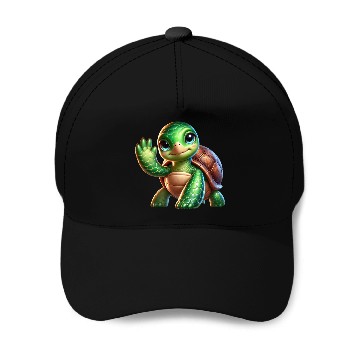 Discover Adorable Waving Turtle Baseball Caps