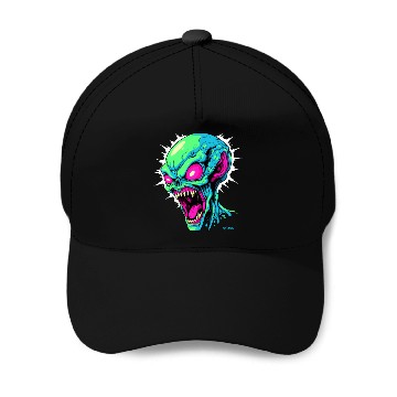 Discover Angry Alien Baseball Caps