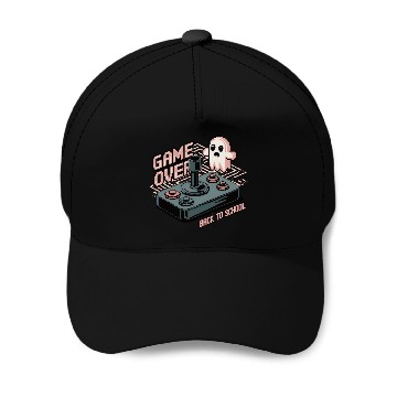 Discover Game over back to school Baseball Caps