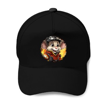 Discover Fireman Mouse Baseball Caps