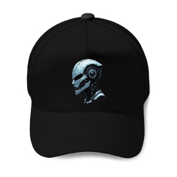 Discover Cybernetic Futuristic Robot Head Baseball Caps