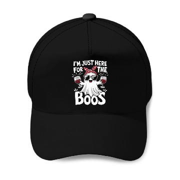 Discover Boo tiful Wine Ghost Halloween Fun Baseball Caps