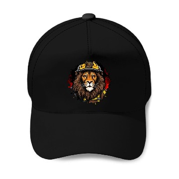 Discover Lion Firefighter Baseball Caps
