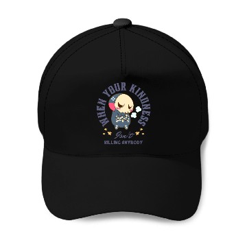 Discover Angry Skeleton Kindness Quote Art Baseball Caps