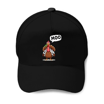 Discover turkey moo funny thanksgiving Baseball Caps