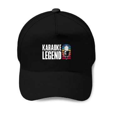 Discover Karaoke Legend Microphone Retro Baseball Caps