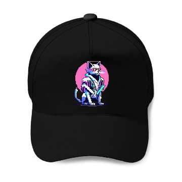 Discover Cyberpunk Blade Cat Baseball Caps