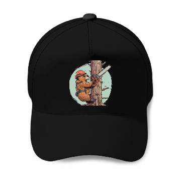 Discover Beaver Lumberjack Chainsaw Baseball Caps