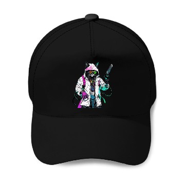 Discover Rastafari Cyberpunk Bad Cat Baseball Caps