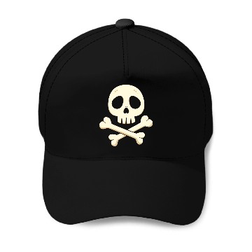 Discover Cartoon skull and crossbones Baseball Caps