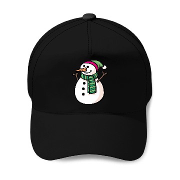 Discover Snowman Design for Winter Apparel Baseball Caps