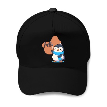 Discover Hello Penguin Baseball Caps