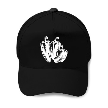 Discover Three Peppers Simple Vegetable Design Baseball Caps