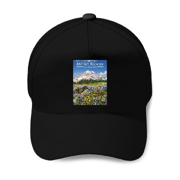 Discover Mount Rainier Paradise Meadows Baseball Caps