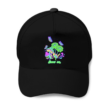 Discover Grow on Psychedelic Green Baseball Caps