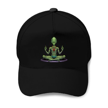 Discover Alien Yogi Baseball Caps