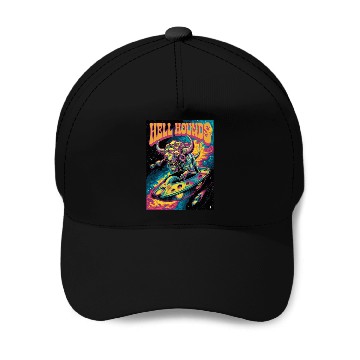 Discover Hell Hounds: Psychedelic Space Dog Baseball Caps
