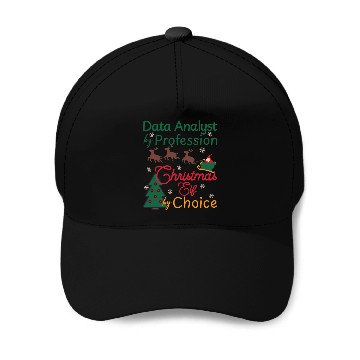 Discover Data Analyst Christmas Xmas Elf Data Science Baseball Caps