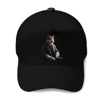 Discover Business Wolf Ready for Success Baseball Caps