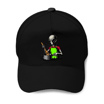 Discover Grey Alien Cook Baseball Caps