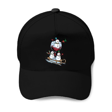Discover Christmas Wine Glasses Baseball Caps