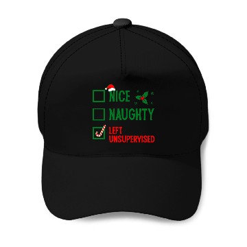 Discover Left Unsupervised Christmas Checklist Baseball Caps