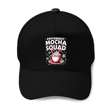 Discover Peppermint Mocha Squad Baseball Caps
